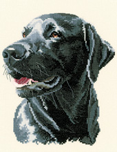 Cross stitch Black Labrador