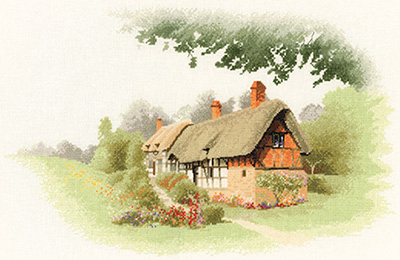 Anne Hathaway's Cottage counted cross stitch