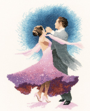 American Smooth dancer counted cross stitch