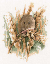 Cross stitch harvest mouse