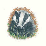 Cross stitch badger