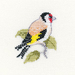 Cross stitch goldfinch