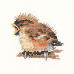 Cross stitch sparrow