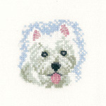 Cross stitch Westie puppy