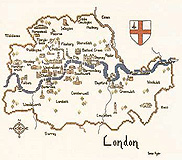 Cross stitch London map