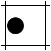 Vertical half stitch chart symbol