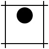 Horizontal half stitch chart symbol
