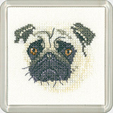 Cross stitch pug