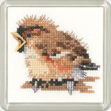Cross stitch sparrow