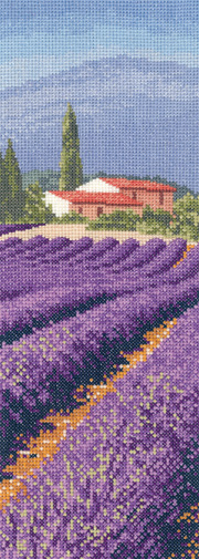 Lavender Fields in counted cross stitch