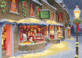 Cross stitch Christmas Toy Shop by John Clayton