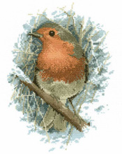 Cross stitch robin