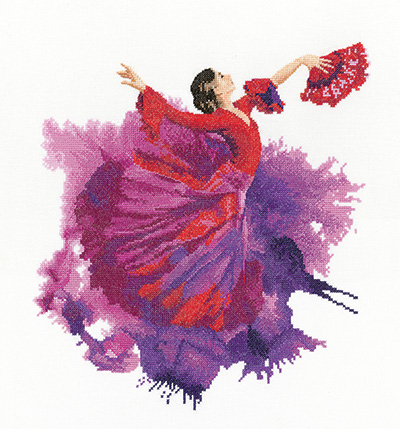 Flamenco cross stitch by John Clayton