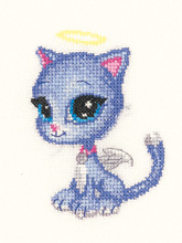 Little Angel - a cross stitch cat design