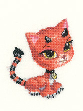 Little Devil - a cross stitch cat design