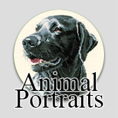 Cross stitch animal portraits