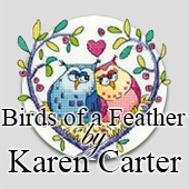 Birds of a Feather cross stitch by Karen Carter