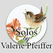 Small cross stitch bird kits by Valerie Pfeiffer